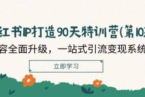 （12080期）小红书-IP打造90天特训营(第10期)：内容全面升级，一站式引流变现系统课