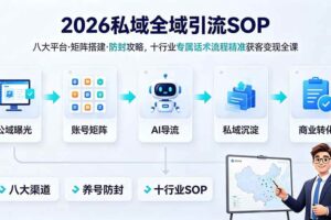 （19248期） 2026私域全域引流SOP｜八大平台·矩阵搭建·防封攻略，十行业专属话术流程精准获客变现全课