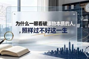 （19165期）付费文章：为什么一眼看破事物本质的人，照样过不好这一生