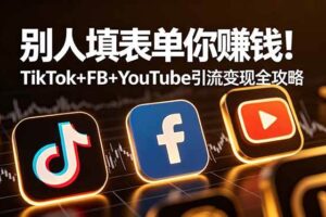 （19018期）别人填表单你赚钱！TikTok+FB+YouTube 引流变现全攻略【原创双语字幕】