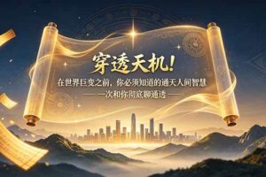 （19063期）付费文章：穿透天机！在世界巨变之前，你必须知道的通天人间智慧 一次和你彻底聊通透