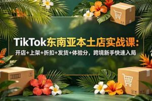 （18984期）TikTok东南亚本土店实战课：开店+上架+折扣+发货+体验分，跨境新手快速入局