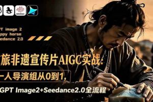 （18925期）文旅非遗宣传片AIGC实战：一人导演组从0到1，GPT Image2+Seedance2.0全流程