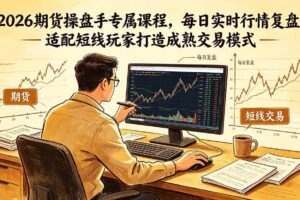（18902期）2026期货操盘手专属课程-更新6月，每日实时行情复盘，适配短线玩家打造成熟交易模式