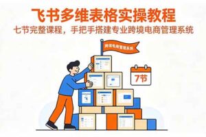 （18878期）飞书多维表格实操教程，七节完整课程，手把手搭建专业跨境电商管理系统