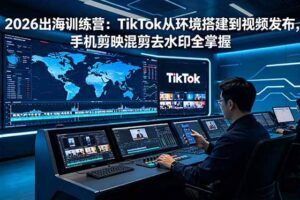（18875期）2026出海训练营：TikTok从环境搭建到视频发布，手机剪映混剪去水印全掌握