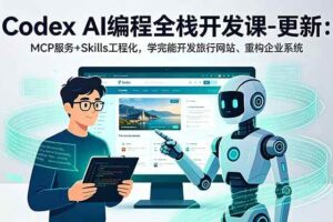 （18858期）Codex AI编程全栈开发课-更新：MCP服务+Skills工程化，学完能开发旅行网站、重构企业系统