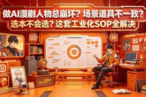 （18850期）做AI漫剧人物总崩坏？场景道具不一致？选本不会选？这套工业化SOP全解决 (更新)