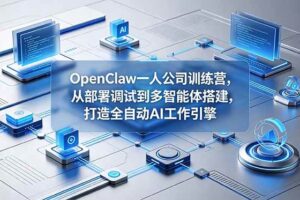 （18789期）OpenClaw 一人公司训练营，从部署调试到多智能体搭建，打造全自动 AI 工作引擎
