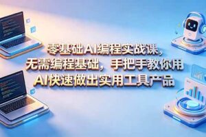 （18785期）零基础AI编程实战课-更新，无需编程基础，手把手教你用AI快速做出实用工具产品