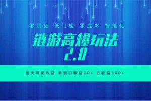 （18784期）全新链游2.0当天可见收益，零基础也可以矩阵操作