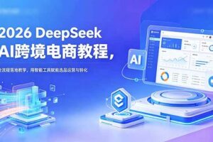 （18783期）2026 DeepSeek AI跨境电商教程，全流程落地教学，用智能工具赋能选品运营与转化