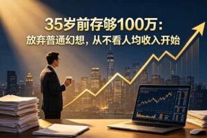 （18689期）35岁前存够100万：放弃普通幻想，从不看人均收入开始