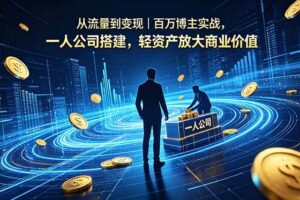 （18645期）从流量到变现｜百万博主实战，一人公司搭建，轻资产放大商业价值