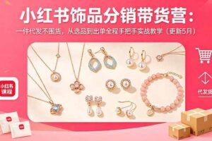 （18626期）小红书饰品分销带货营：一件代发不囤货，从选品到出单全程手把手实战教学（更新5月）
