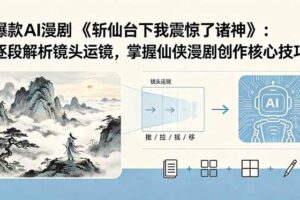 （18620期）爆款AI漫剧《斩仙台下我震惊了诸神》：逐段解析镜头运镜，掌握仙侠漫剧创作核心技巧