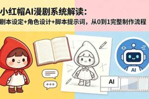 （18612期）小红帽AI漫剧系统解读：剧本设定+角色设计+脚本提示词，从0到1完整制作流程