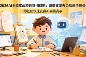（18572期）2026AI全能实战特训营-第3期：覆盖文案办公绘画全场景 零基础快速变身AI实操高手
