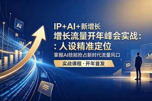 （18530期） IP+AI+新增长 流量开年 峰会实战：人设精准定位 掌握AI技能抢占新时代流量风口