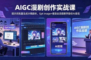 （18482期）AIGC漫剧创作实战课-更新5月16，提示词批量生成分镜剧本，Gpt image+维洛全流程教学助你AI变现
