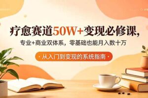 （18523期）疗愈赛道50W+变现必修课，专业+商业双体系，零基础也能月入数十万