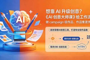 （18460期）想靠AI升级创意？《AI创意大师课》给工作流，做campaign级作品，作品集更亮眼【原创双语字幕】