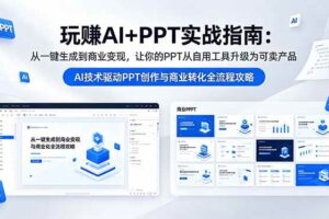 （18448期）玩赚AI+PPT实战指南-更新5月13：从一键生成到商业变现，让你的PPT从自用工具升级为可卖产品