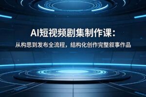 （18414期）AI短视频剧集制作课：从构思到发布全流程，结构化创作完整叙事作品