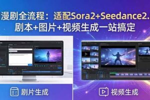 （18400期）AI漫剧全流程：适配Sora2+Seedance2.0！剧本+图片+视频生成一站搞定