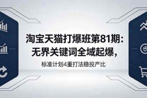 （18394期）淘宝天猫打爆班第81期：无界关键词全域起爆，标准计划4重打法稳投产比