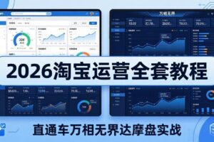 （18373期）2026淘宝运营全套教程(更新5月8日)，直通车万相无界达摩盘实战，从基础到进阶提升流量转化