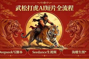 （18370期）武松打虎AI短片全流程：Deepseek写脚本+Seedance生视频+海螺生图